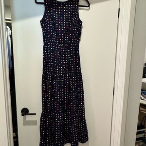 Polka Dot Sleeveless Maxi Dress